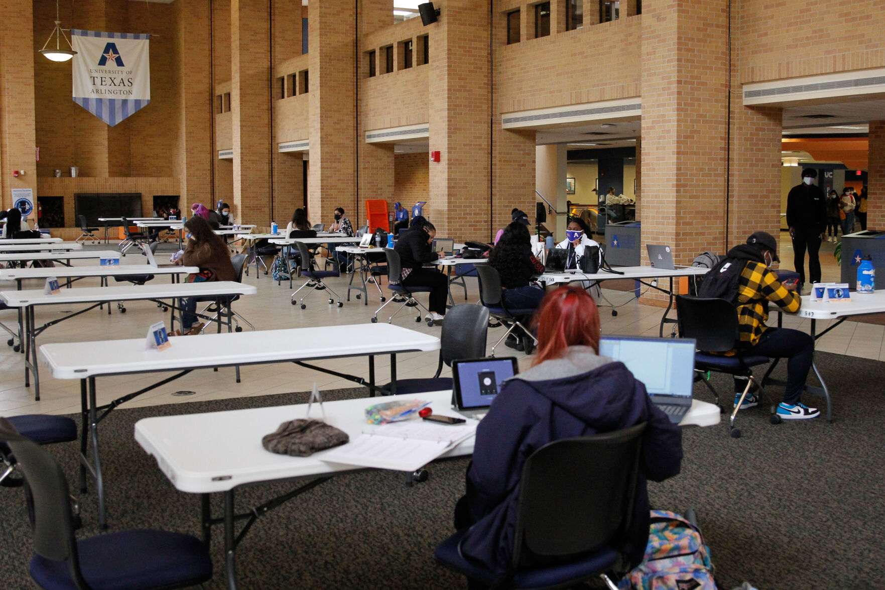 Photos: UTA campus comes back to life as students return for the first time since Thanksgiving break